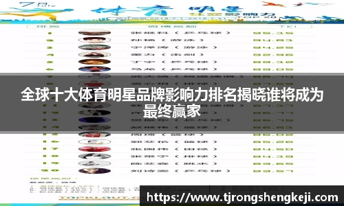 全球十大体育明星品牌影响力排名揭晓谁将成为最终赢家
